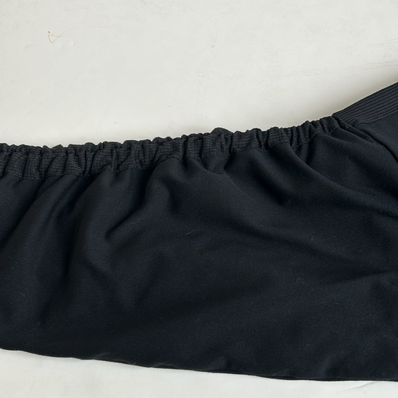 Fabletics black long ruched sleeve side slits sweatshirt hi lo - Picture 14 of 16